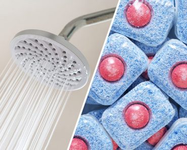 How can you clean shower with dishwasher tablets?